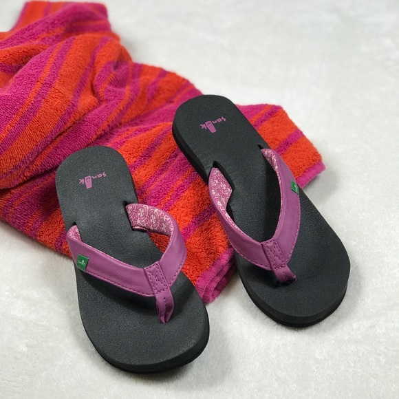 Sanuk Yoga Mat Flip Flops Sz. 6 - Picture 4 of 5